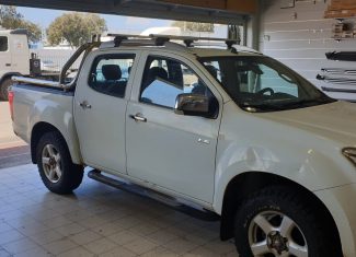 התקנת פסי אורך וסט גגון פסי רוחב לטנדר איסוזו.