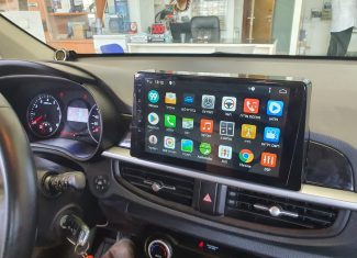 התקנת מולטימדיה עם מסך גדול 9 אינץ ומעבד רוק צ'פ , dsp וכל השכלולים לקאיה פיקנטו שנת 2017.